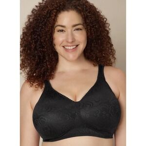 Playtex 18 Hour Ultimate Lift & Support Bra Natural Lift Panels Black 44 D #4745